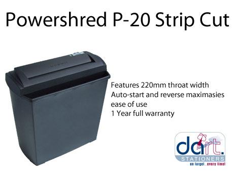 SHREDDER FELLOWES P-20 STRIP CUT