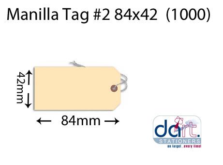 MANILLA TAG #2 84x42 {1000}