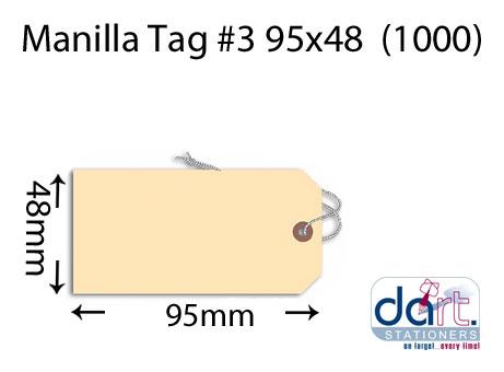 MANILLA TAG #3 95x48 {1000}