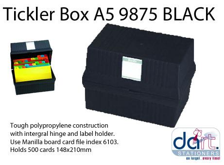 TICKLER BOX A5 9875 BANTEX BLA