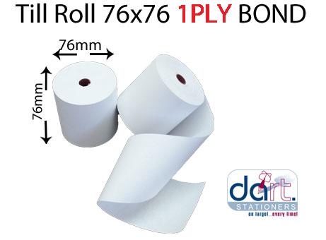 TILL ROLLS 76X76 1PLY BOND