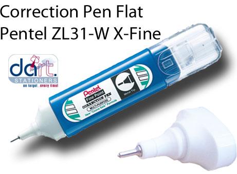 CORR PEN FLAT PENTEL ZL31W X/FINE BLUE