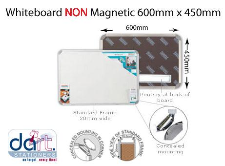 WHITEBOARD STD   600X450 NON MAGNETIC