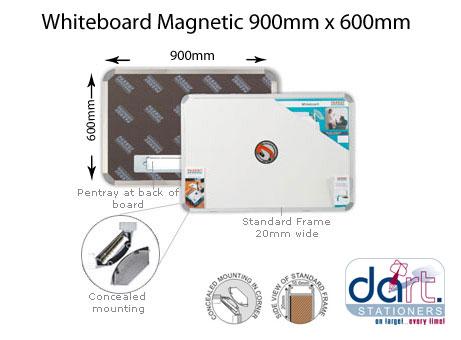 WHITEBOARD MAGNETIC  900X600 STD