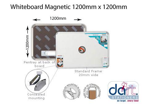 WHITEBOARD MAGNETIC 1200X1200 STD
