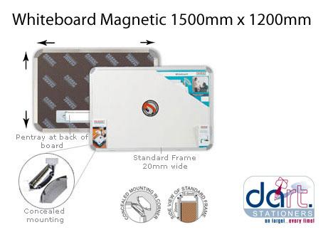 WHITEBOARD MAGNETIC 1500X1200 STD