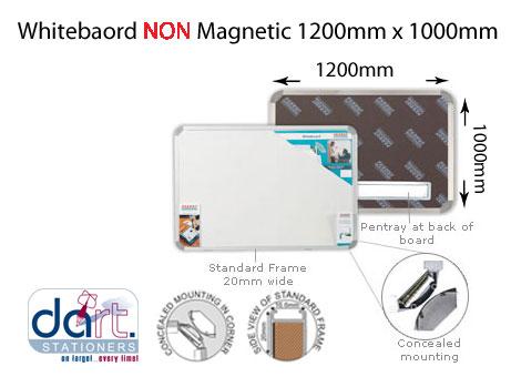 WHITEBOARD STD 1200X1000 NON MAGNETIC