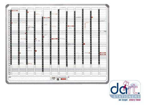 WHITEBRD LEAVE PLANNER 2400X1200MM 100 NAMES