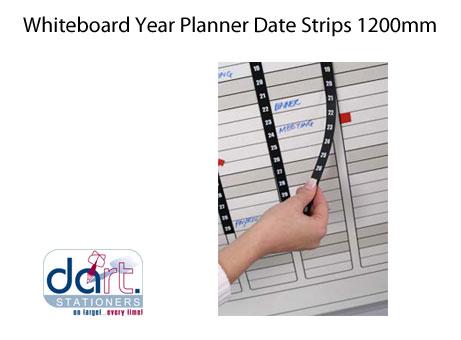 WHITEBOARD Y/P DATE STRIPS 1200MM