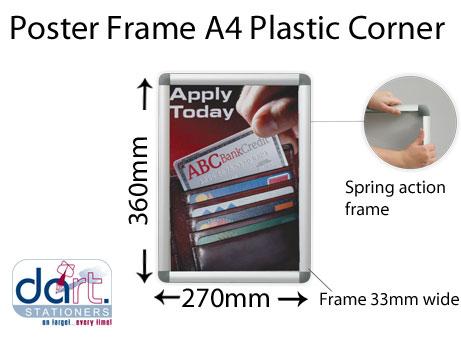 POSTER FRAME A4 360X270MM  PLASTIC CORNER