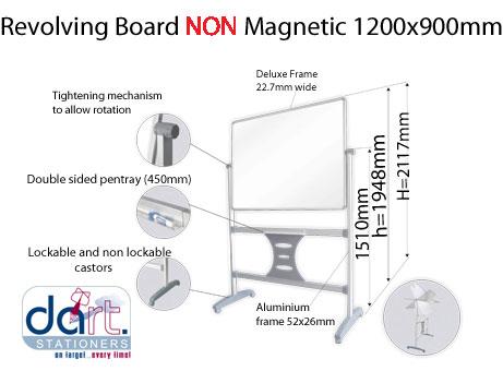 WHITEBOARD REVOLV NON MAGNETIC 1200 X 900