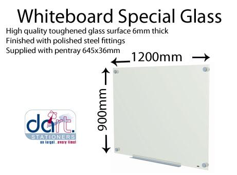 WHITEBOARD GLASS 1500X1200MM MAGNETIC