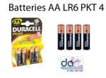 BATTERIES DURACELL AA LR6 PKT4