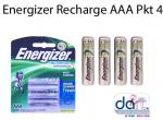 BATTERIES ENERGIZER RECHARGE AAA PKT 4 700MAH