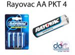 BATTERIES  RAYOVAC AA PKT 4  PENLIGHT