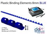 BINDING ELEMENTS  8MM BLUE