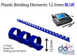 BINDING ELEMENTS 12.5MM BLUE