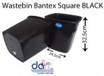 WASTEBIN BANTEX SQUARE BLACK