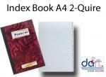 INDEX BOOK A4 2-QUIRE BLCK