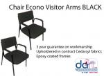 CHAIR ECONO VISITOR ARMS BLACK