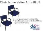 CHAIR ECONO VISITOR ARMS BLUE
