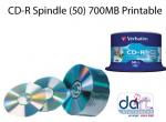 CD-R SPINDLE (50) 700MB 52x 80MIN PRINTABLE VERBAT