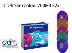 CD-R SLIM COLOUR 700MB 52x VERBATIM