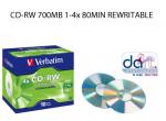 CD-RW 700MB 1-4x 80MIN REWRITEABLE VERBATIM