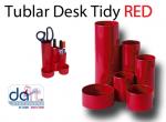 TUBLAR DESK TIDY RED