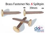 BRASS FASTENER No.6 SPLITPIN