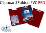 CLIPBOARD FOLDED PVC RED