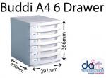 BUDDI 6 DRAWER A4