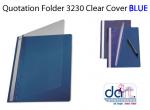 QUOTATION FOLDER 3230 CLEAR COVER BLUE