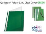 QUOTATION FOLDER 3230 CLEAR COVER GREEN