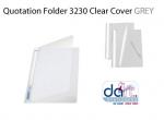 QUOTATION FOLDER 3230 CLEAR COVER SILVER
