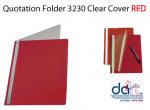 QUOTATION FOLDER 3230 CLEAR COVER RED