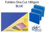 FOLDERS STRA CUT 180GSM BLUE