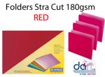 FOLDERS STRA CUT 180GSM RED