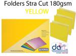 FOLDERS STRA CUT 180GSM YELLOW