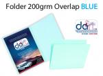 FOLDER 200grm O/LAP BLUE