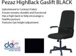 CHAIR PEZAZ H/BK GASLIFT BLACK