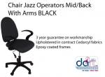 CHAIR JAZZ OPERATORS M/BACK W/A BLACK