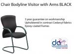 CHAIR BODYLINE VISITORS W/ARMS BLACK