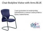 CHAIR BODYLINE VISITORS W/ARMS BLUE