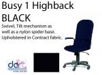 CHAIR BUSY 1 H/B FABRIC BLACK