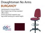 CHAIR DRAUGHTSMAN NO ARMS  BURGANDY