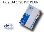 INDEX A4 5  TAB PVC PLAIN