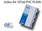 INDEX A4 10 TAB PVC PLAIN