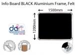 INFO BOARD 1500X1200 ALUMIN FRAME BLACK