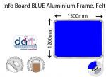 INFO BOARD 1500X1200 ALUMIN FRAME BLUE